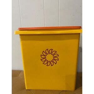 Tupperware Harvest Sun 1430 Sunflower Tote Storage Picnic Basket No Handle‎